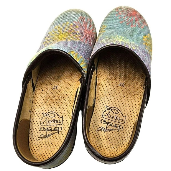 Dansko Pastel Clogs Womens 7 Vegan Mules Professional Nursing Shoes Slip On 37 - Picture 2 of 16